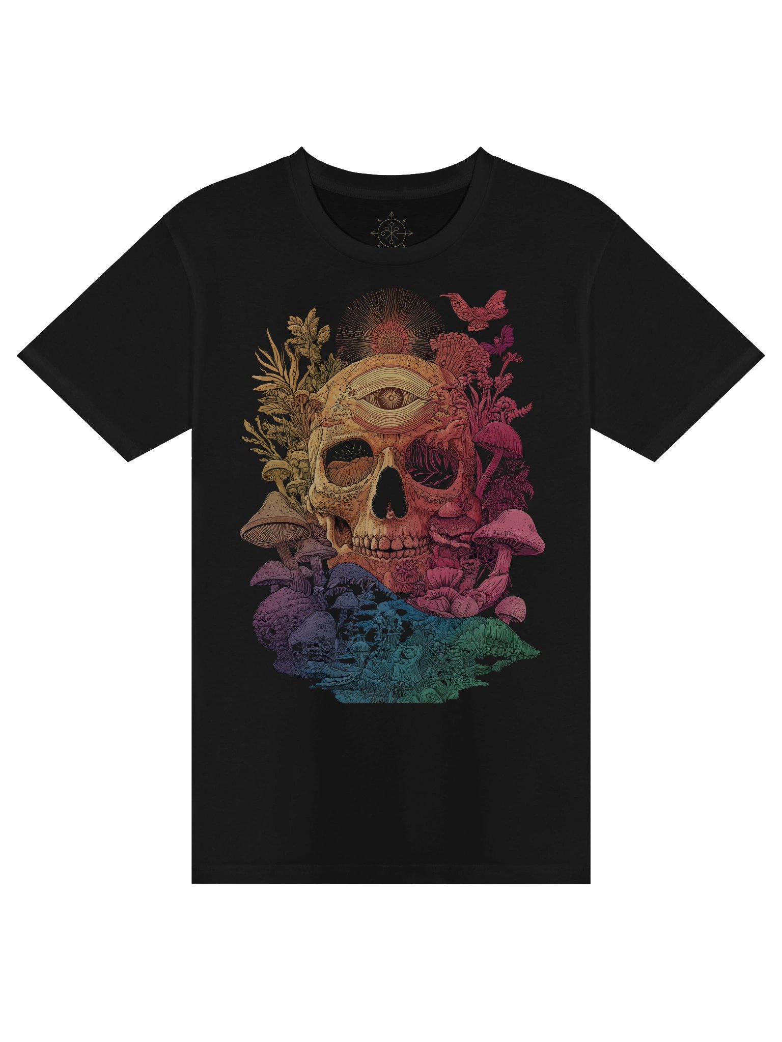 Third Eye Skull & Mushrooms Psychedelic Tee product image (5)
