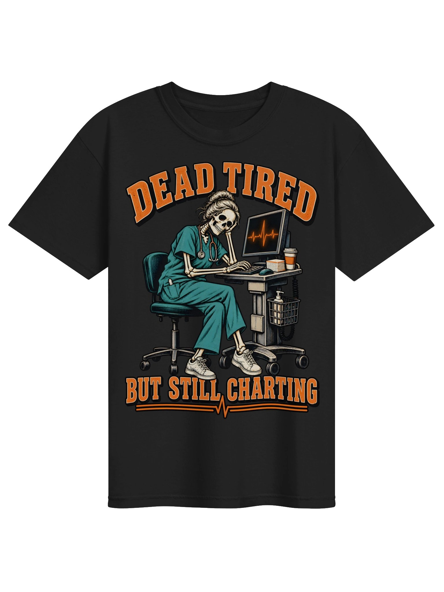 Dead Tired but Still Charting | Halloween Nurse Shirt product image (1)