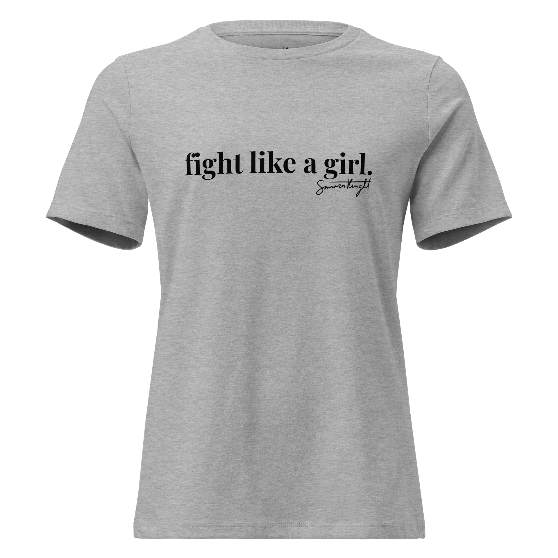 Fight like a girl relaxed fit tee - light product image (1)