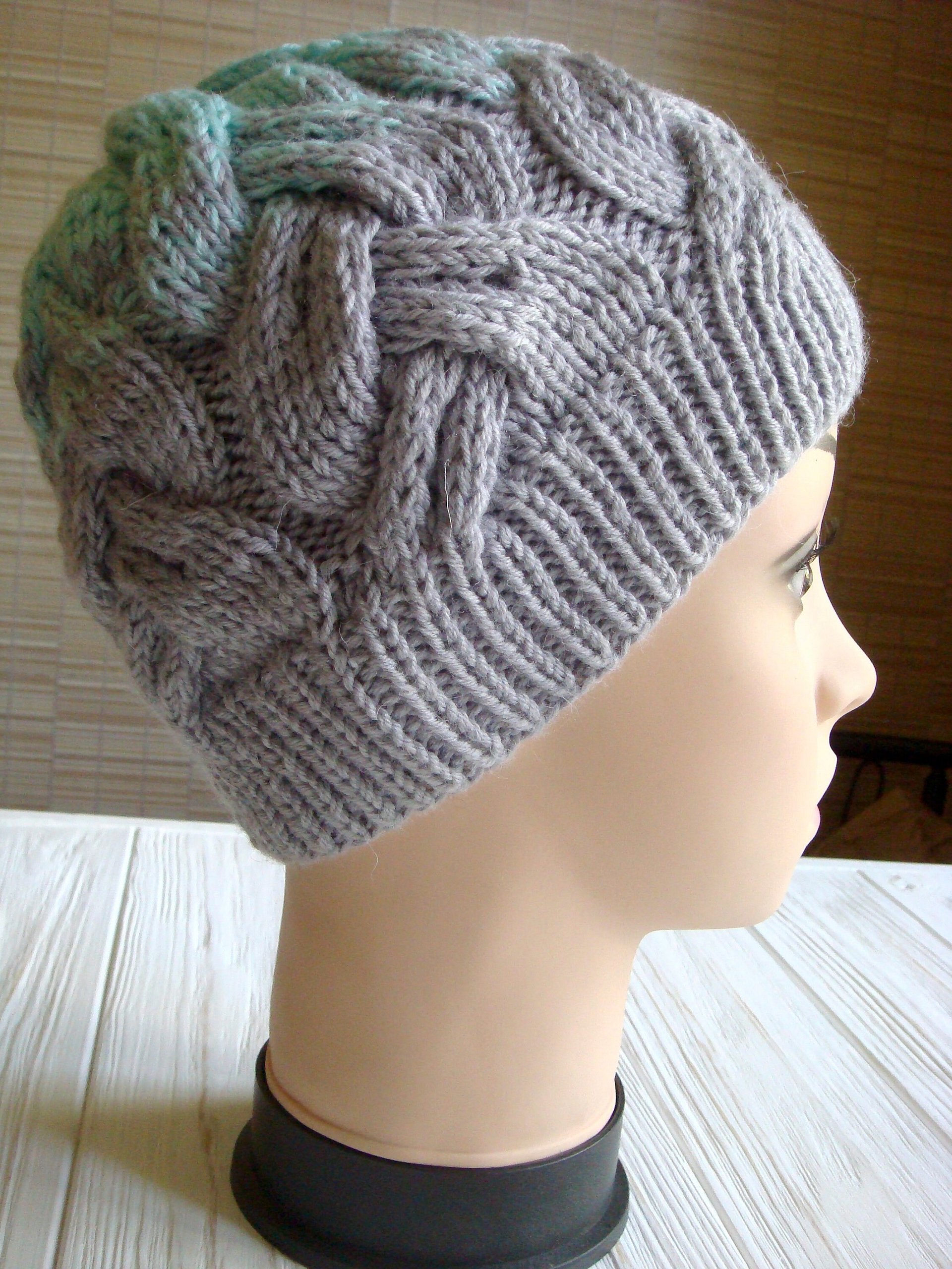 Gradient Two-Colors Knit Hat Pattern product image (3)