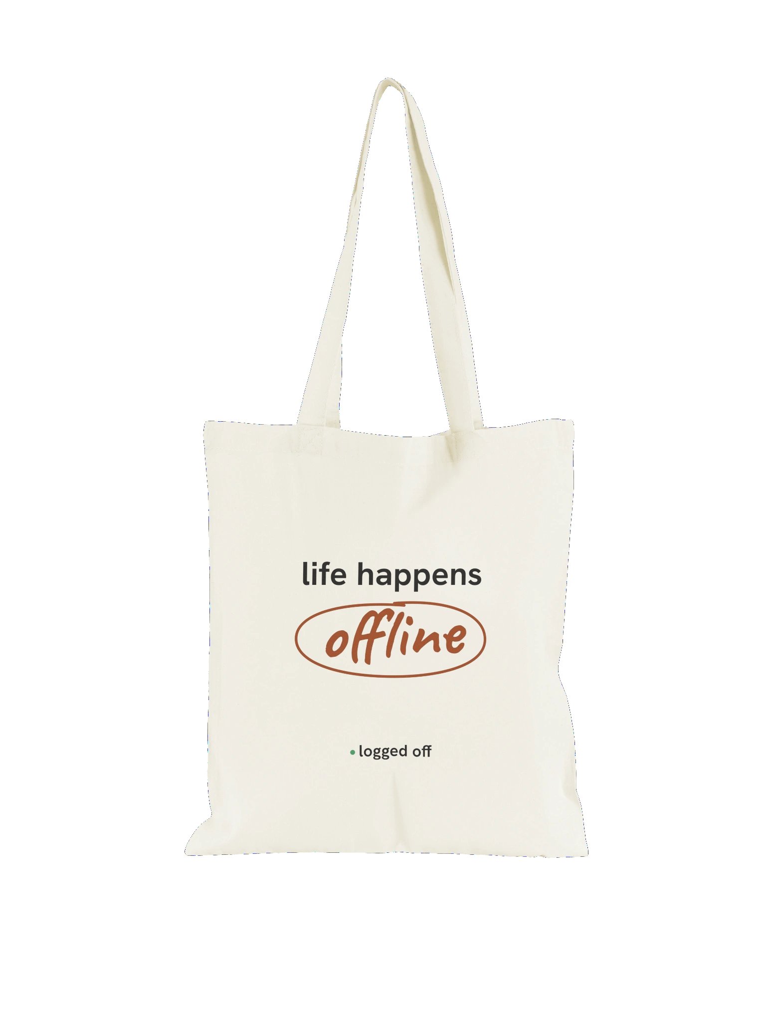 life happens offline tote bag product image (1)