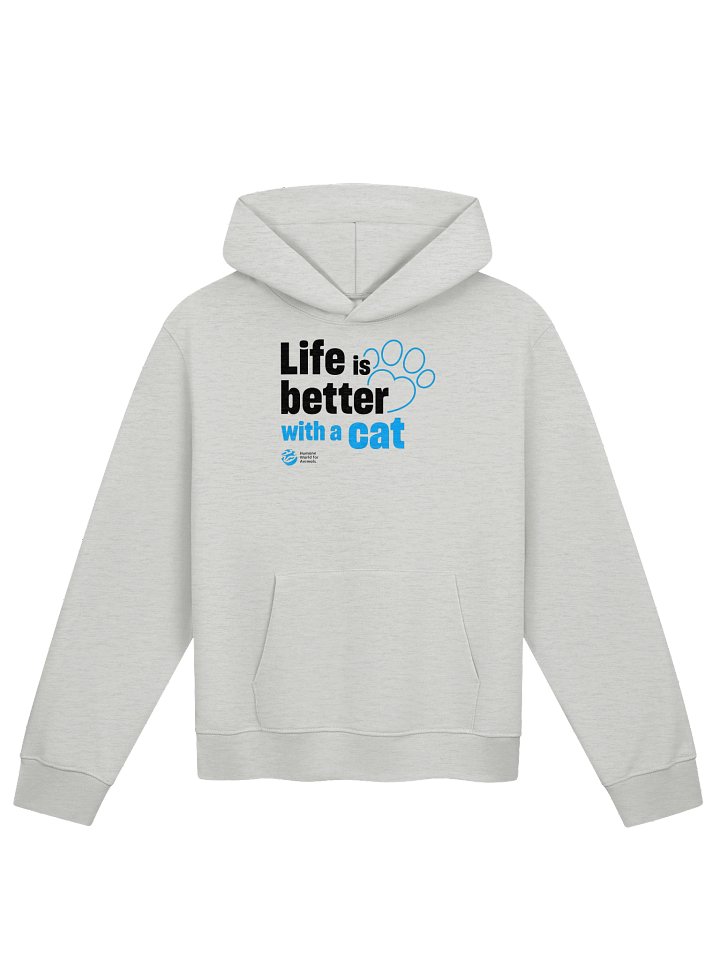 Life is better with a cat - Typographic - Hoodie product image (1)