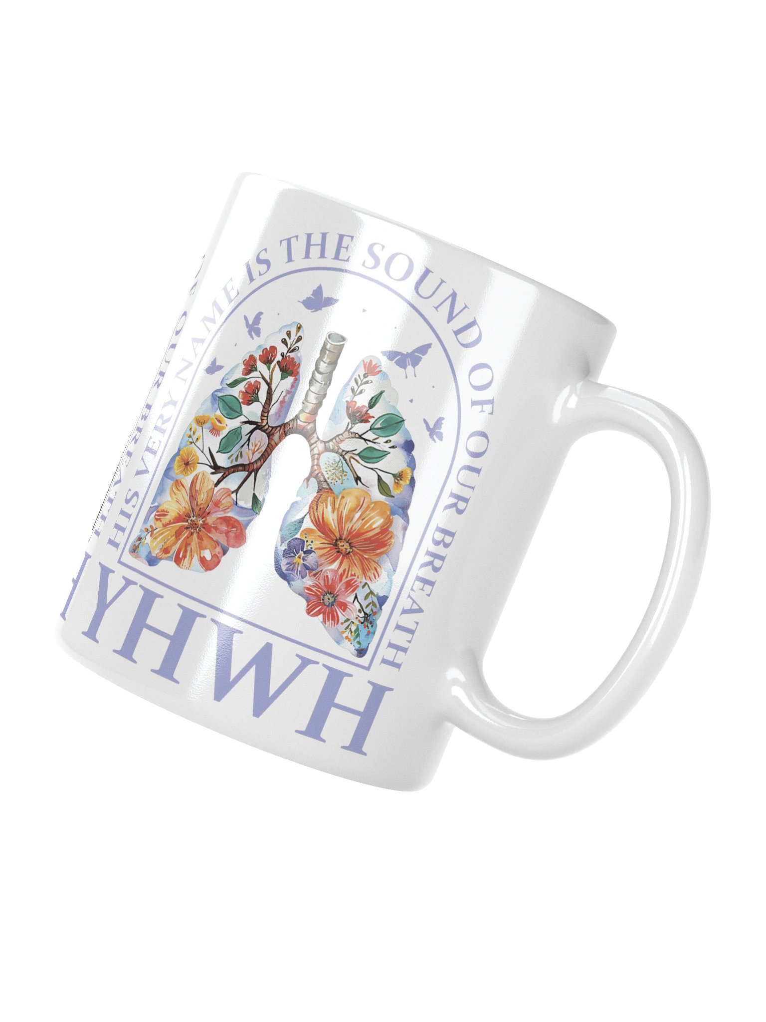 YHWH Purple Floral Mug product image (3)