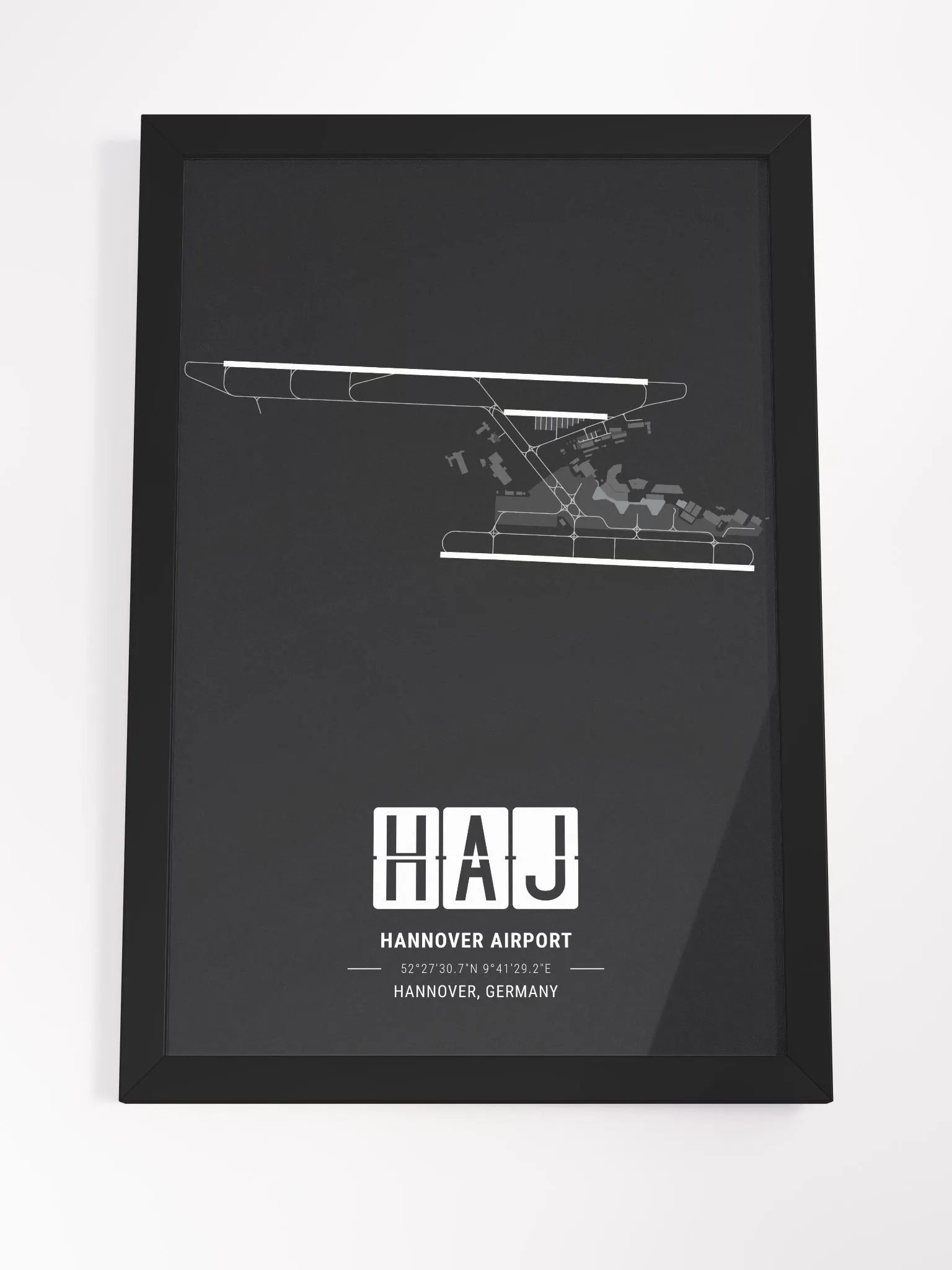 Framed Airport HAJ Premium Map On Matt Paper product image (4)