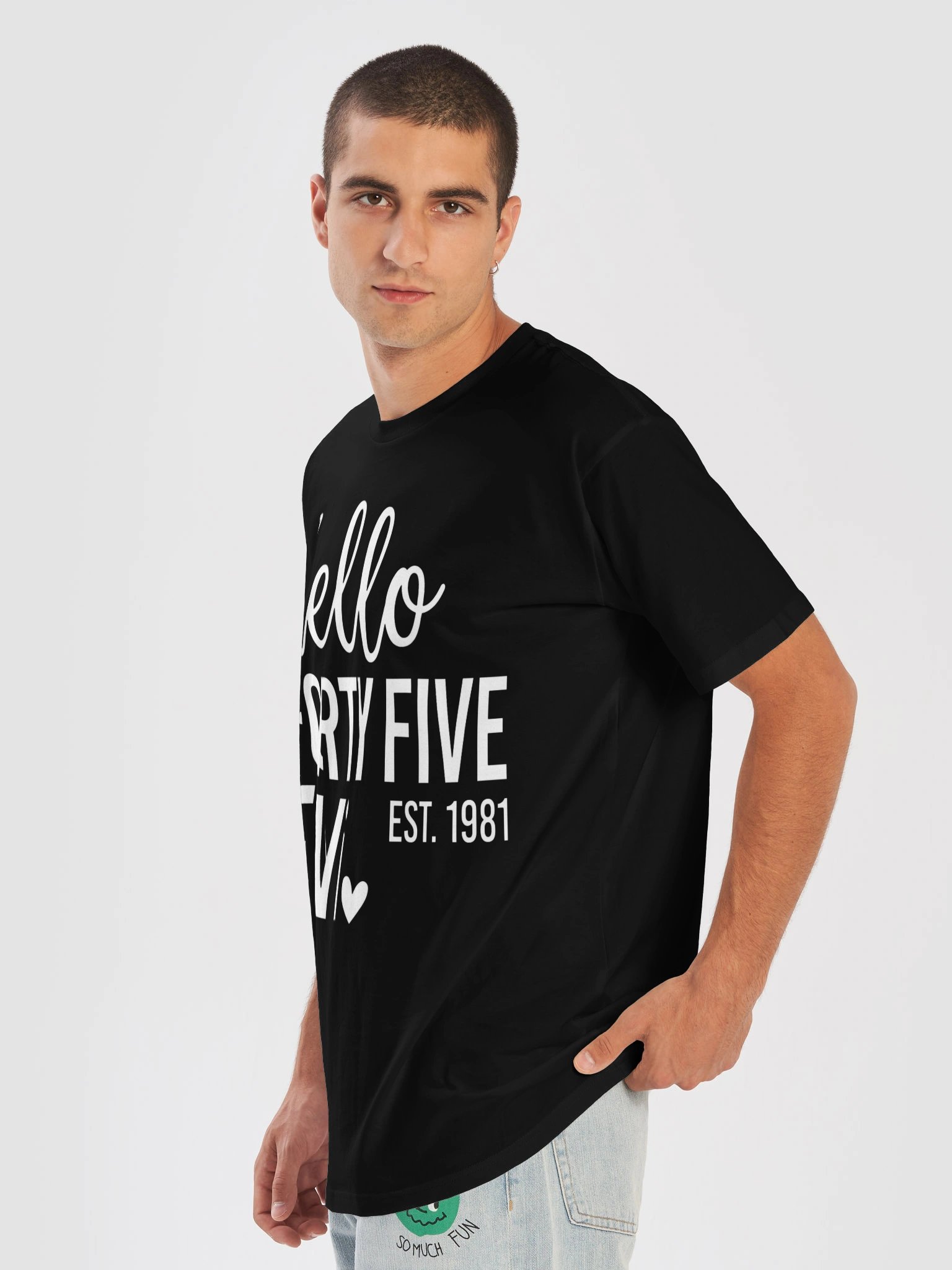 Hello Forty Five Est. 1981 45 Years Old Humor 45th Birthday T-Shirt product image (40)