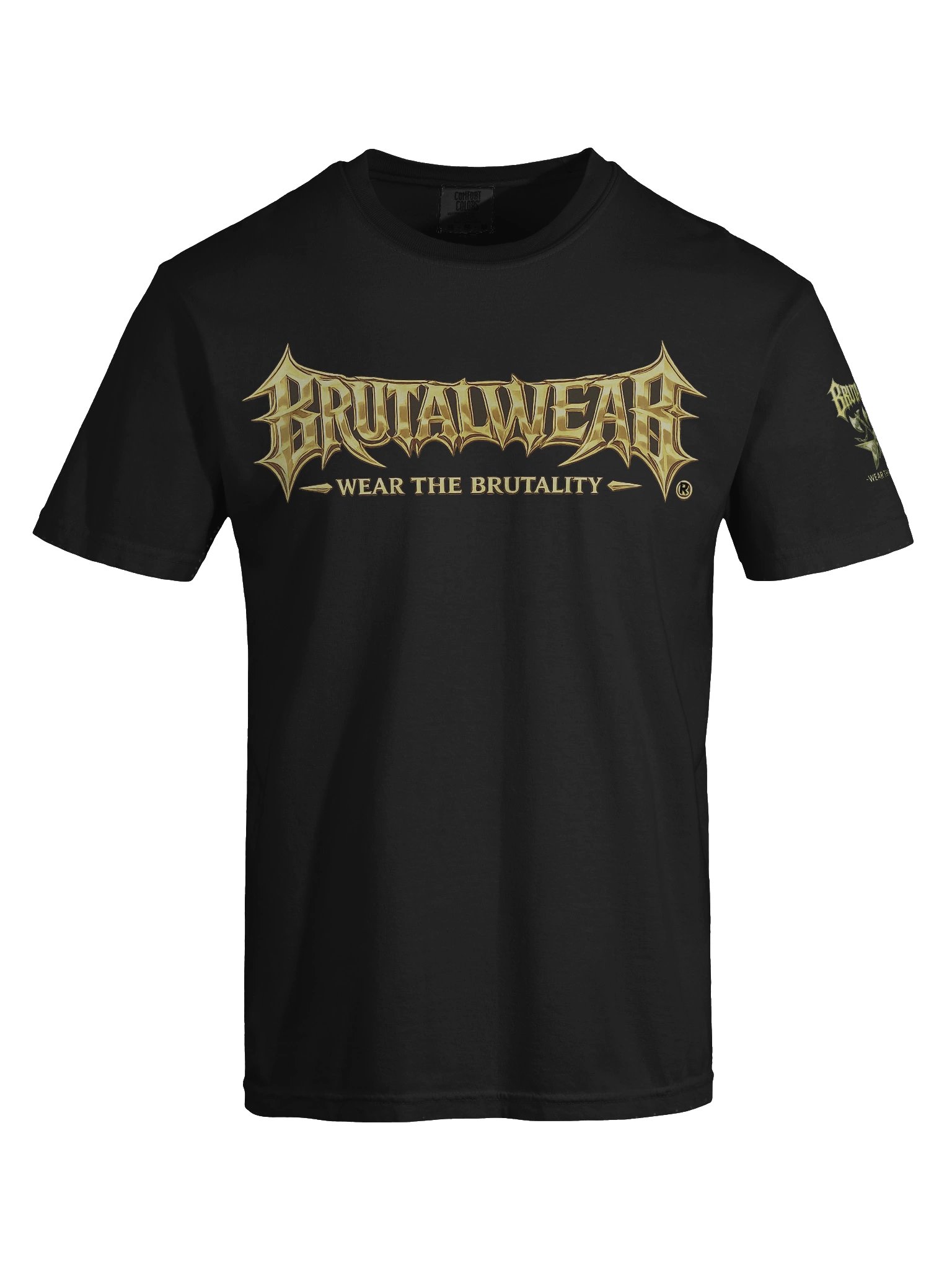 BrutalWear Thrash Metal/BW Medieval Art Font Logo Graphic Tee. product image (57)