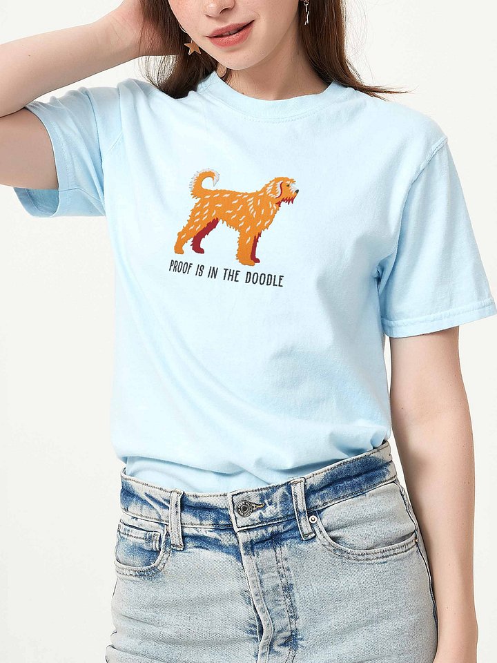 Proof Is in the Doodle T-Shirt(Embroidered) of a Doodle(Tan) product image (2)
