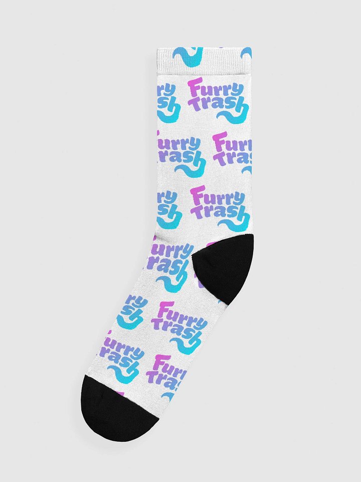 Furry Trash Socks – Bubble Logo (Twilight Gradient) product image (1)
