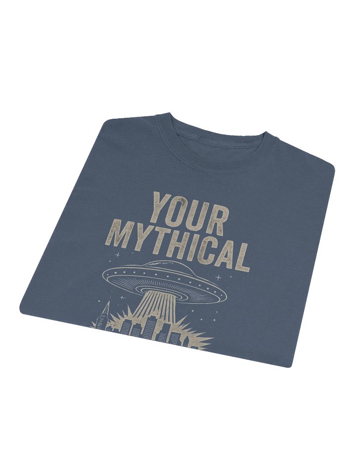 "Your Mythical Space Daddy" Long Sleeve Shirt – Dark Sci-Fi Cityscape Graphic Long Sleeve Tee | Funny Sarcastic Alien Humor Long Sleeve Shirt product image (1)