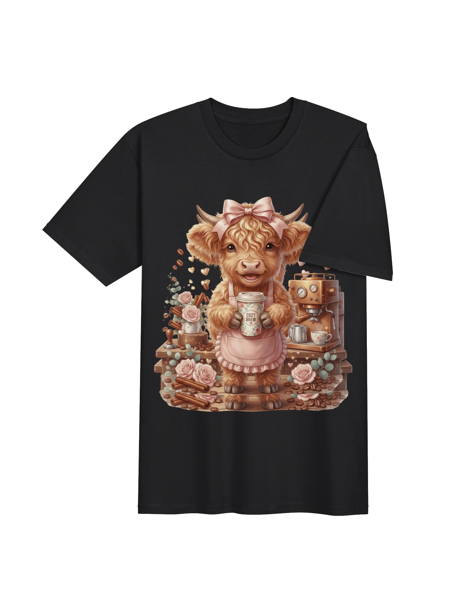 Cute Highland Cow Coffee Lover T-Shirt product image (37)