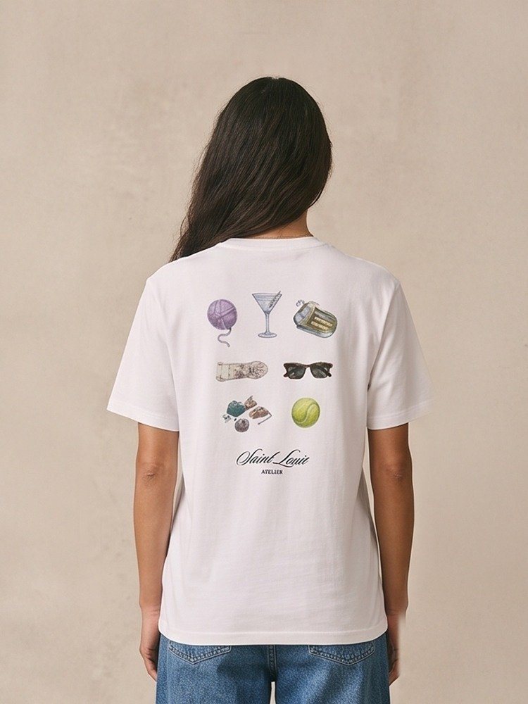 Bits and bobs, Saint Louie Organic soft Tee, White product image (2)