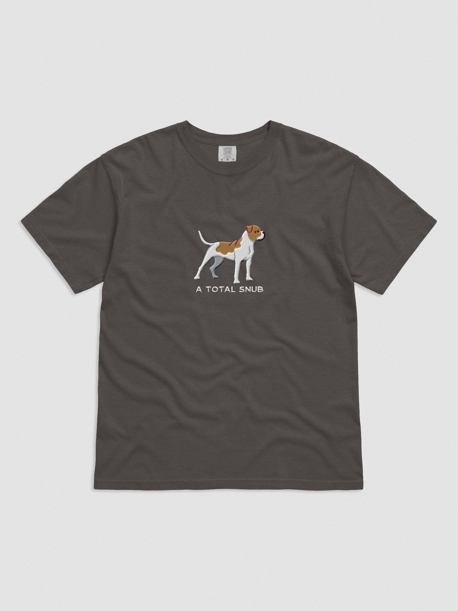 A Total Snub T-Shirt(Embroidered) of an American Bulldog(Tan) product image (4)