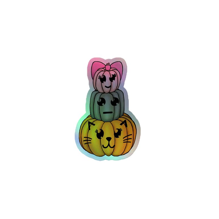 Chaos Pumpkins Holographic Sticker product image (1)