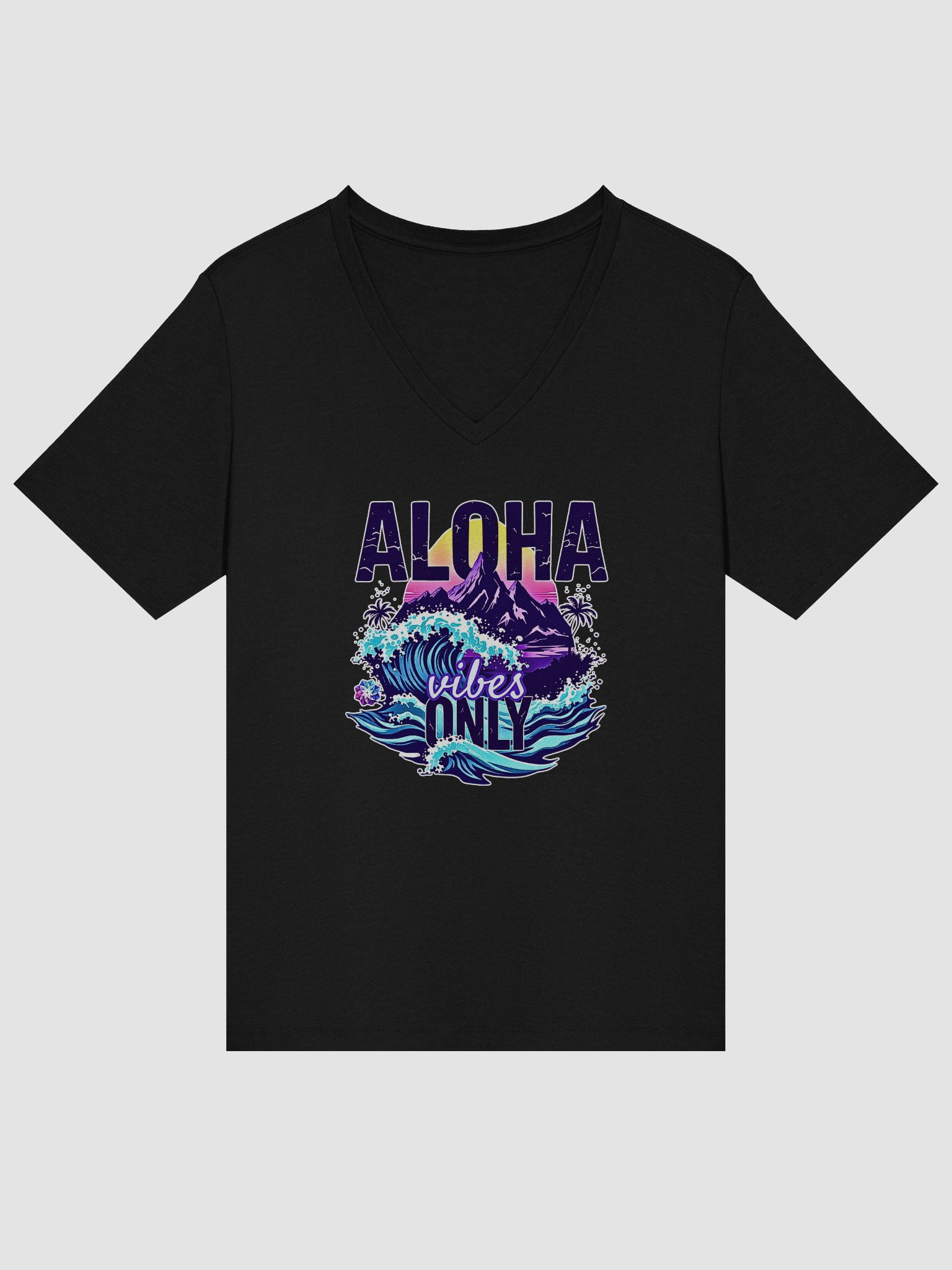 Shaka Aloha Vibes Women's V-Neck Tee product image (17)
