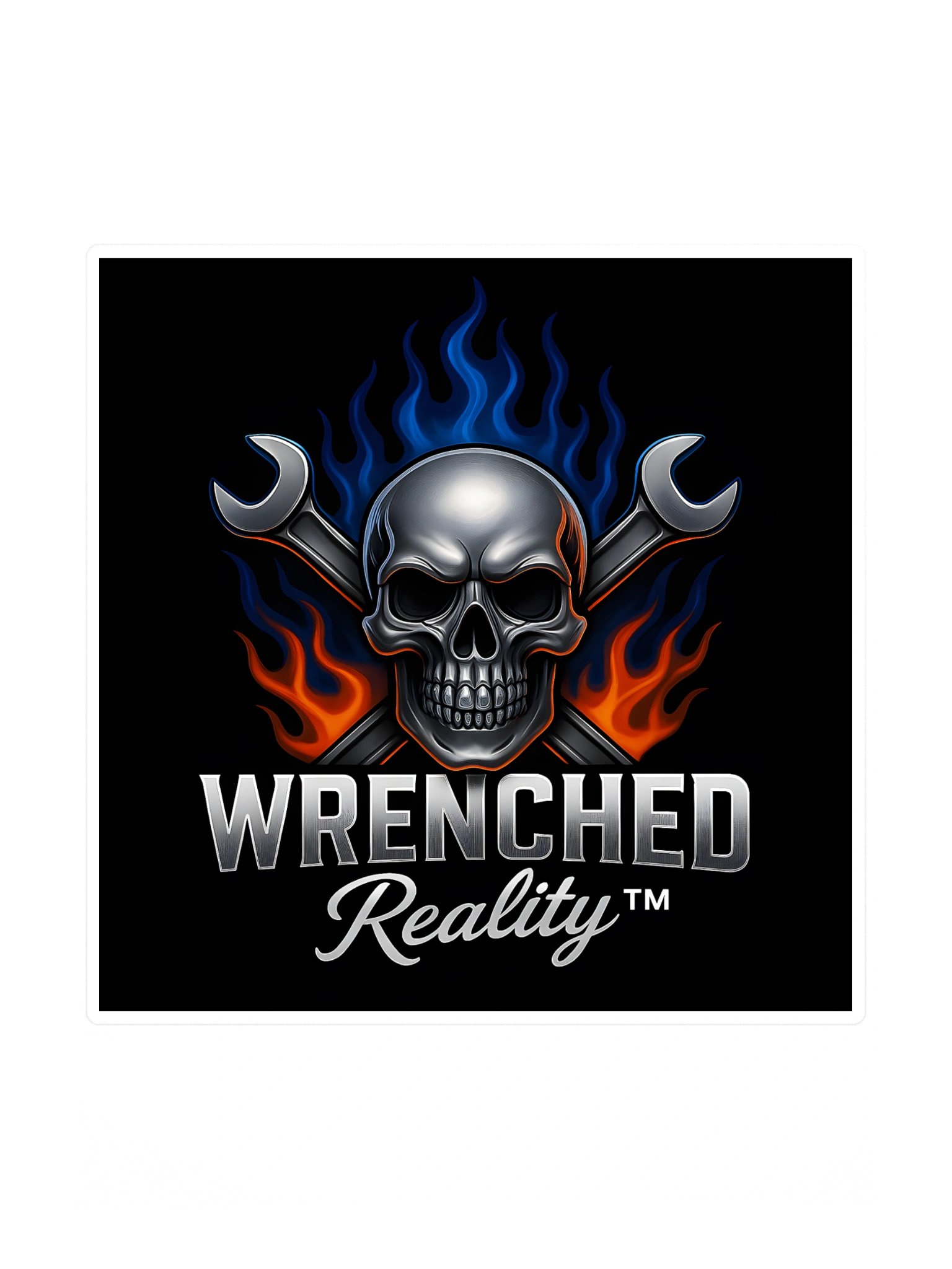 Flaming Skull Wrench Kiss-Cut Sticker Sheet product image (3)