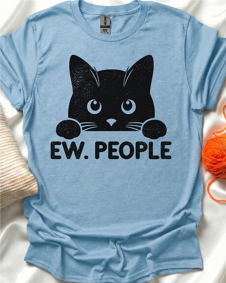 Ew. People Black Cat T-Shirt product image (5)