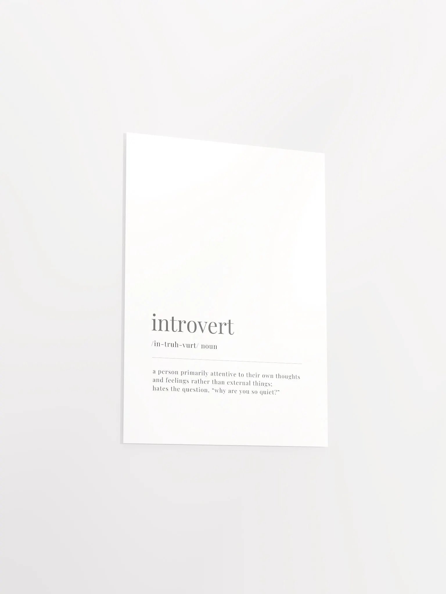 Introvert Definition Poster Print product image (4)