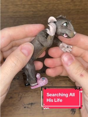 Other little rats played hide and seek. Ricket played hide and seek with warehouse inventory. 📦🐀 Somehow he turned his favorite childhood game into an actual career. Honestly, good for him. #Mosshollow #PolymerClay #Sculpting #FantasyWorldbuilding #OriginalCharacter