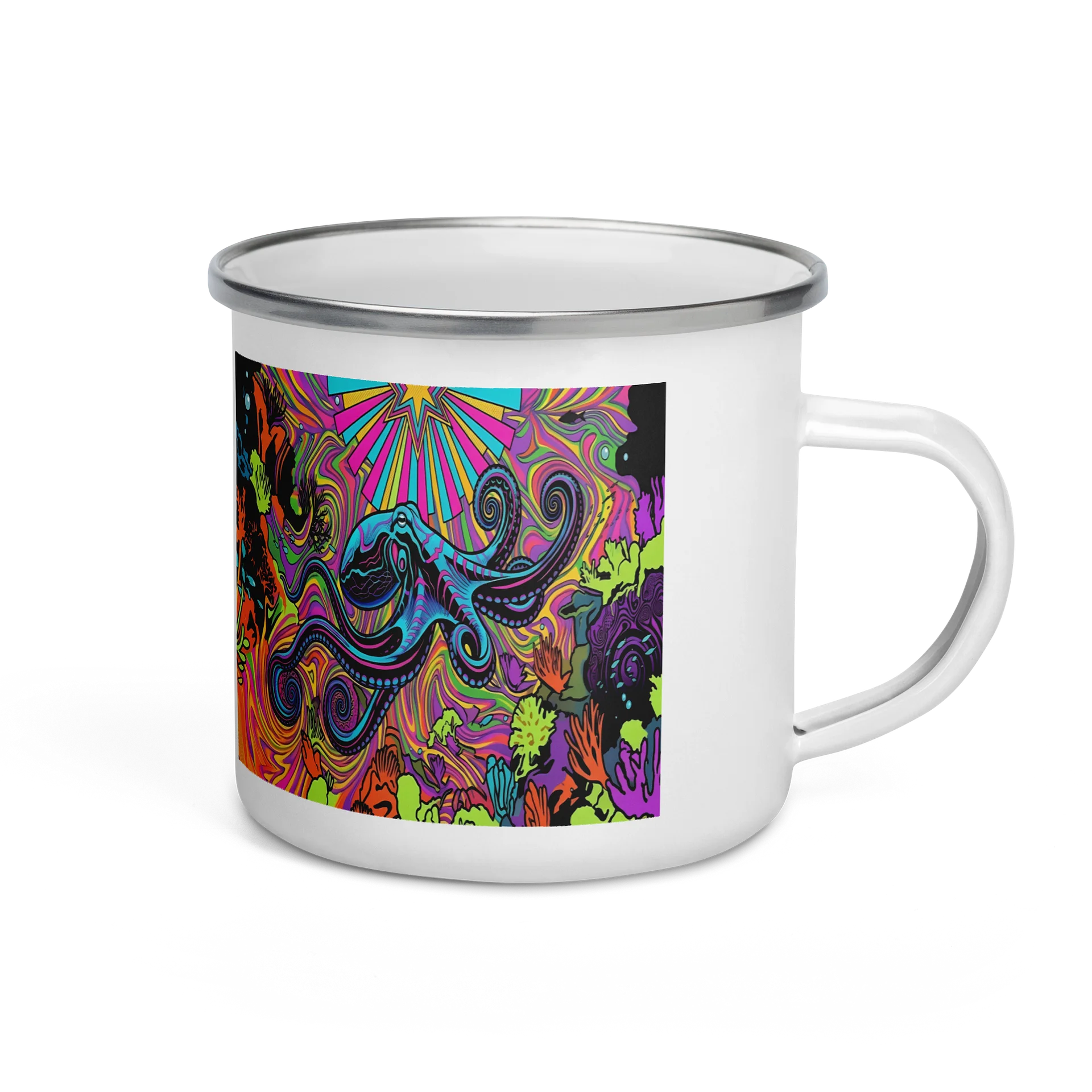 Psychedelic Octopus Enamel Mug product image (2)