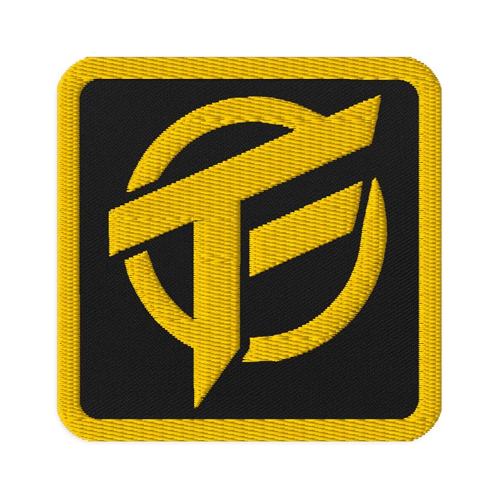 TopFrag™ Embroidered Patch (Yellow_Thread) Square product image (1)