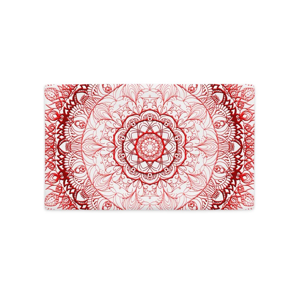 Vibrant Red Mandala Premium Pillow Case product image (11)