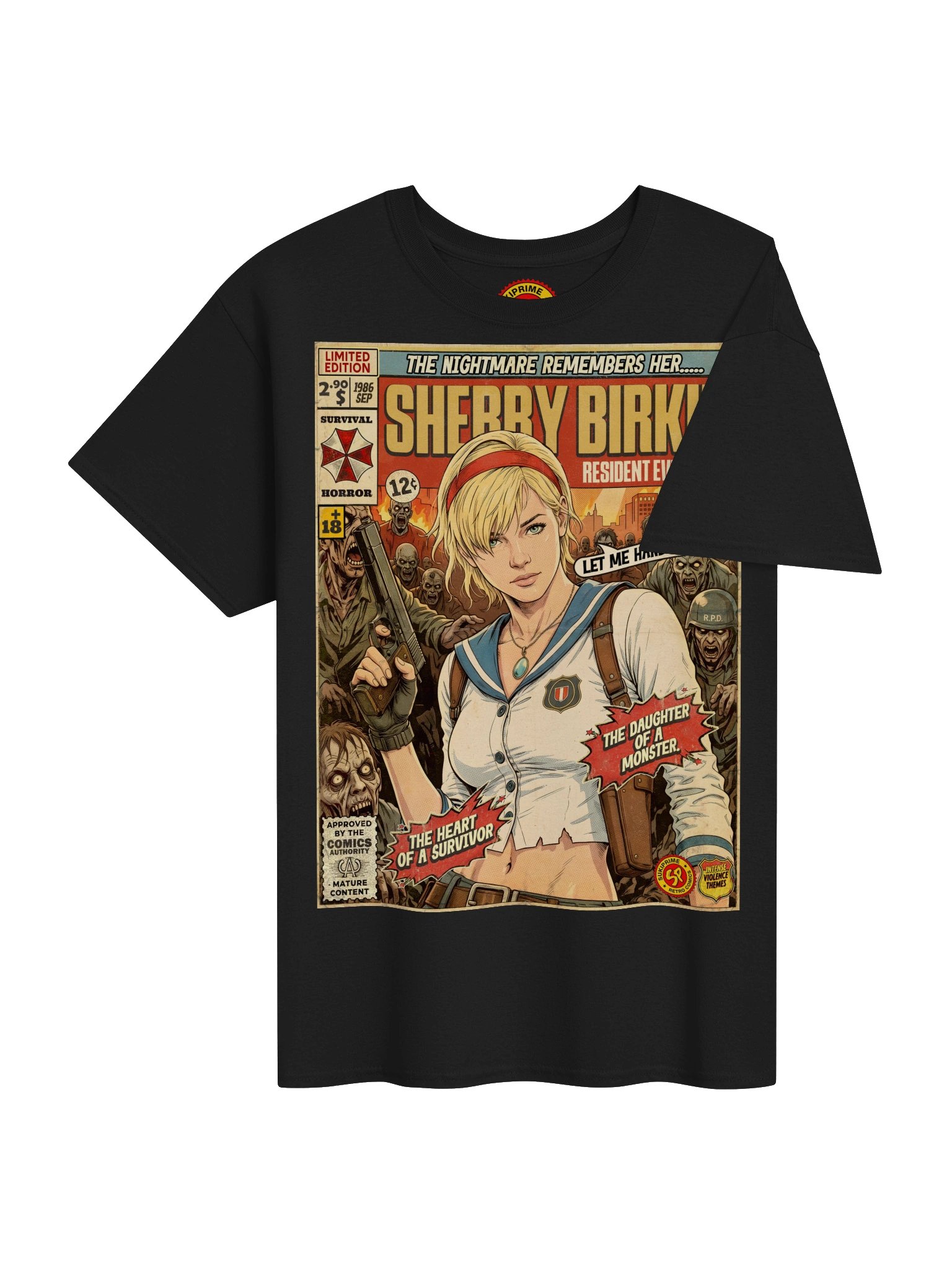 Sherry Birkin Comic Art Gaming T-Shirt product image (4)