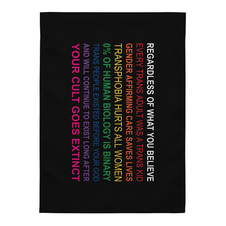 The Facts Don't Lie garden flag product image (1)