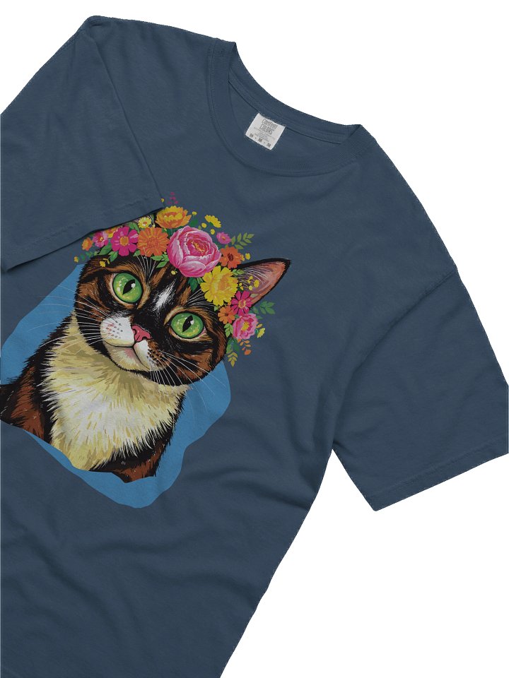 "Boho Flower Cat" t-shirt product image (2)