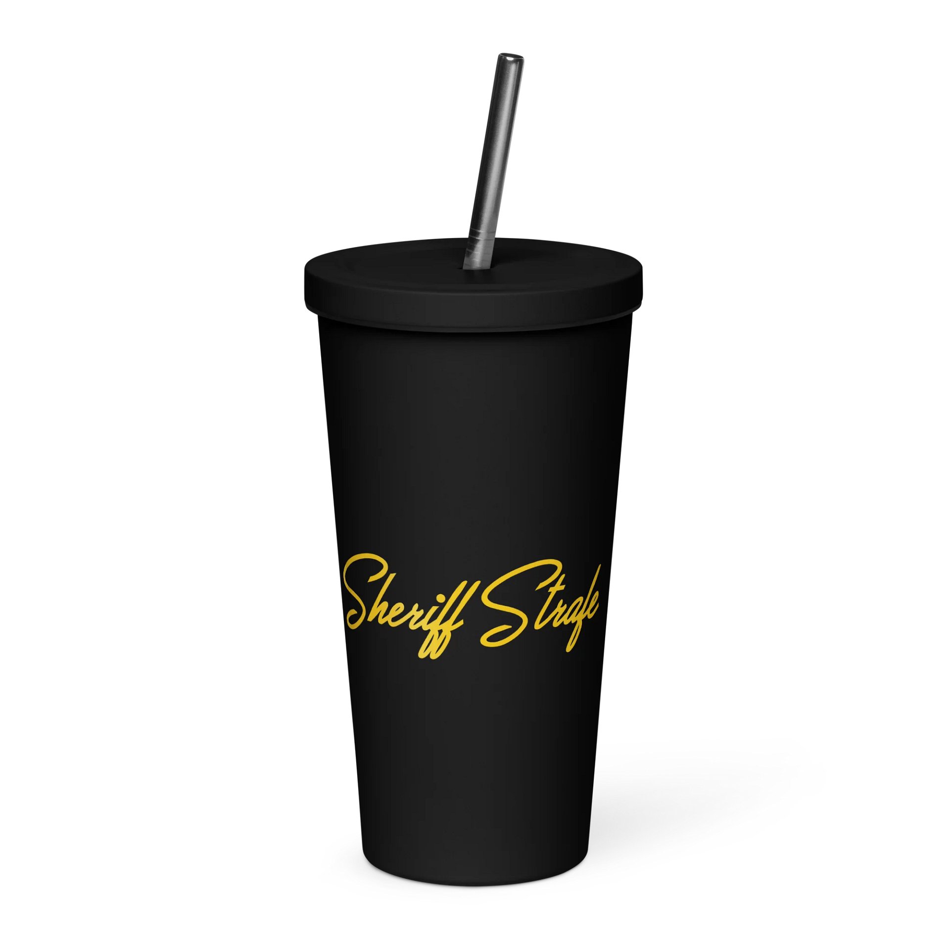 Sheriff Logo And Name Insulated Tumbler with a Straw product image (3)