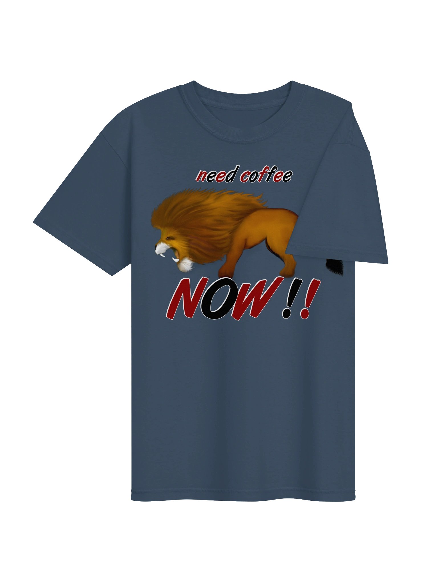 Lion "Need Coffee NOW" T-Shirt. Men's Comfort Colors Garment-Dyed Heavyweight T-Shirt product image (3)