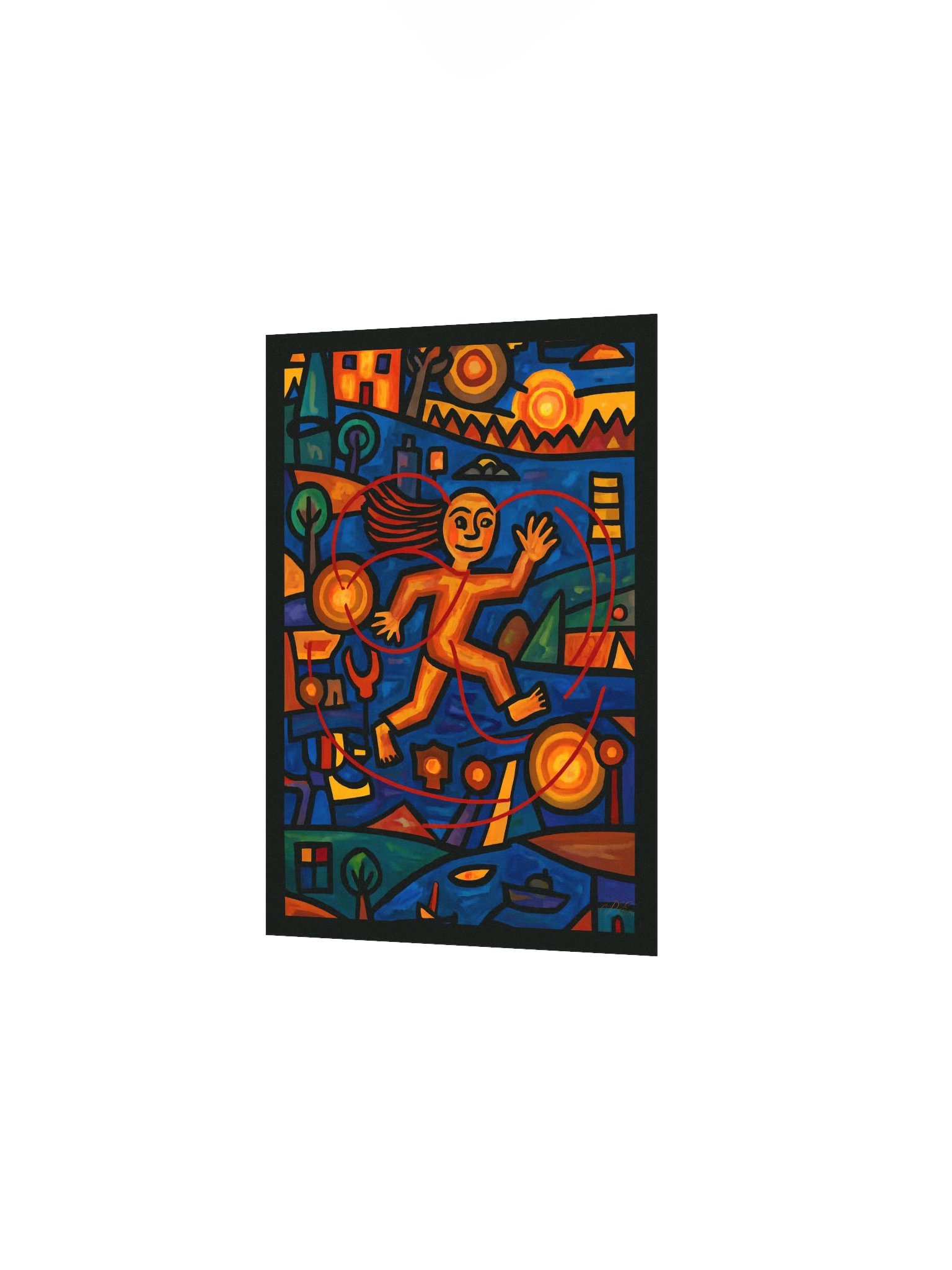 Run the Daily Turmoil – Whimsical Scandinavian Abstract Style - Poster - by M-Art & Design product image (3)