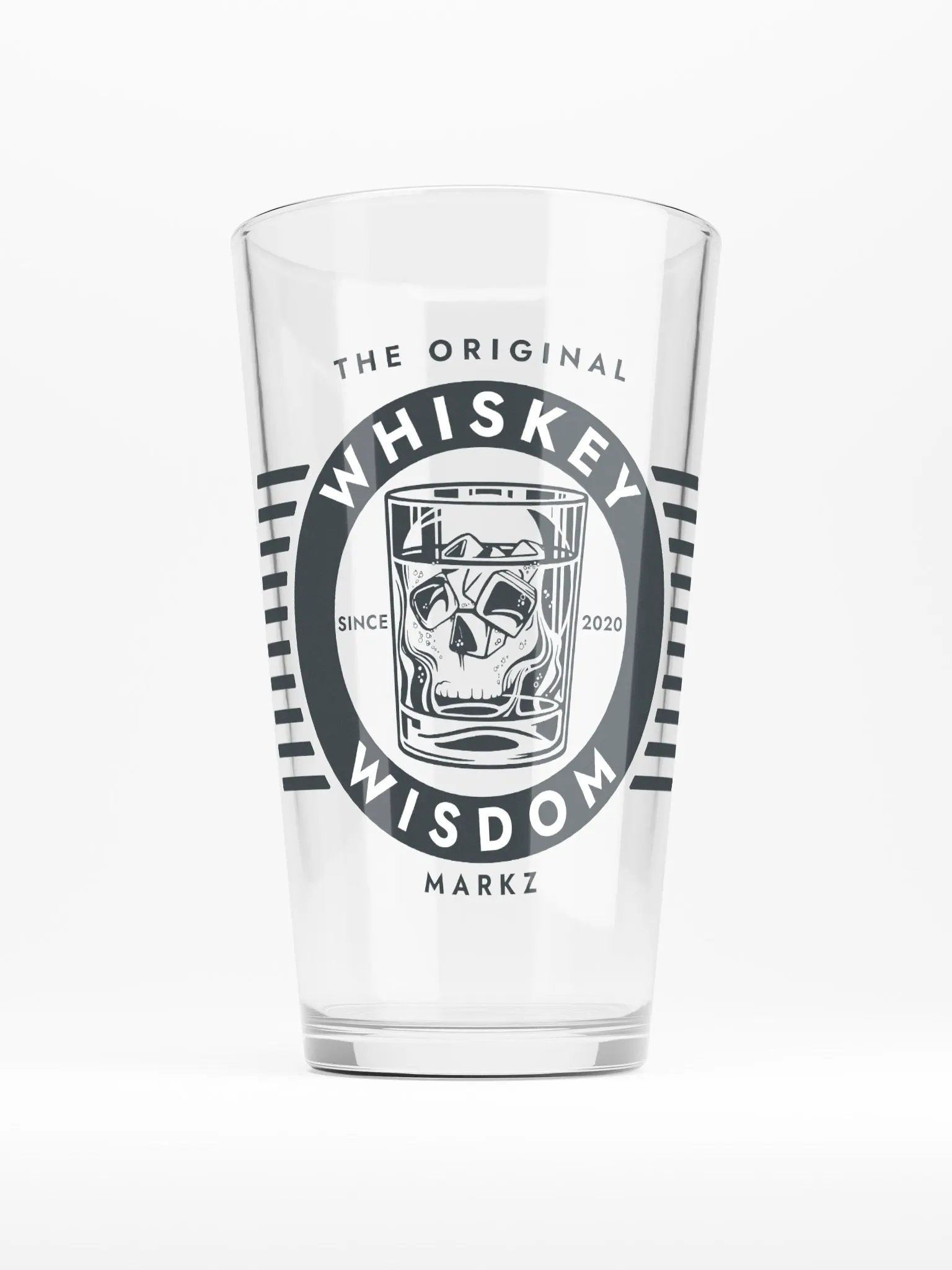 The Original MarkZ Whiskey & Wisdom Pint Glass product image (1)