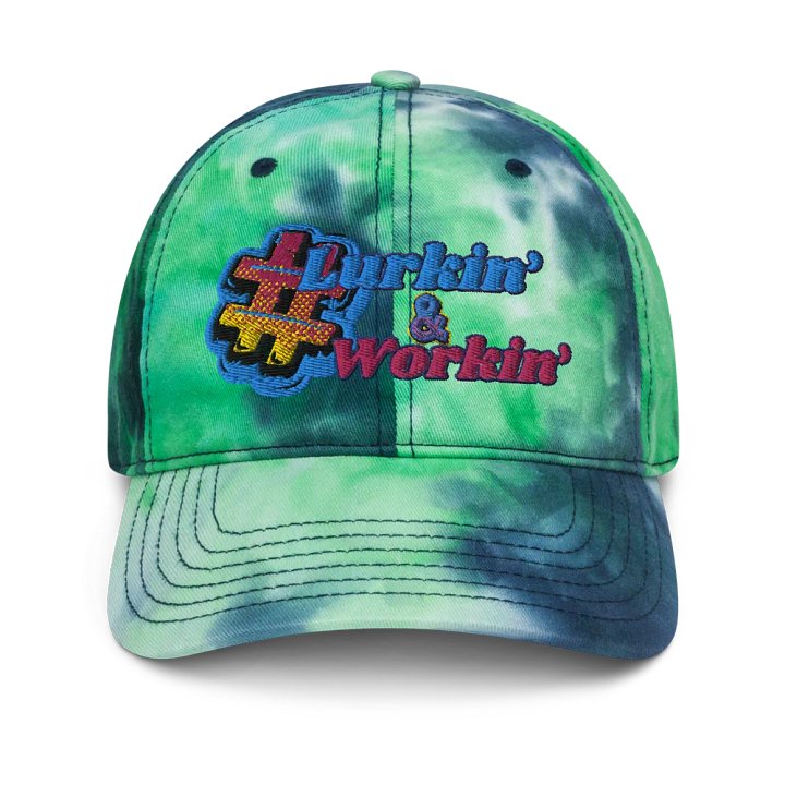 Lurkin' & Workin' Tie-Dye Hat product image (1)