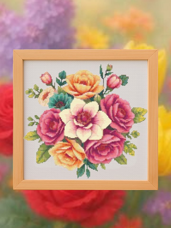 Floral Bouquet Cross Stitch Pattern product image (1)