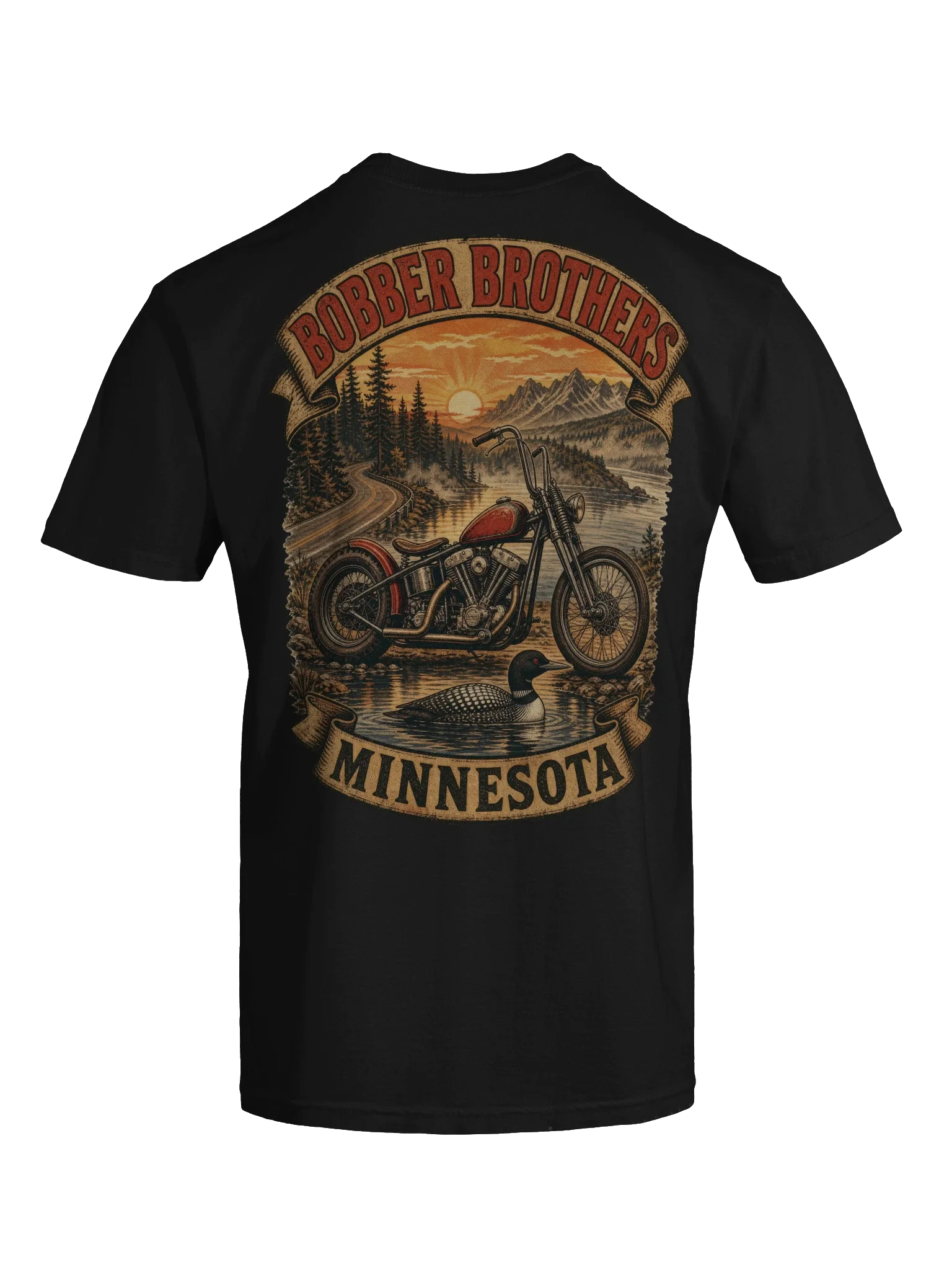 Minnesota motorcycle t-shirt design by Bobber Brothers