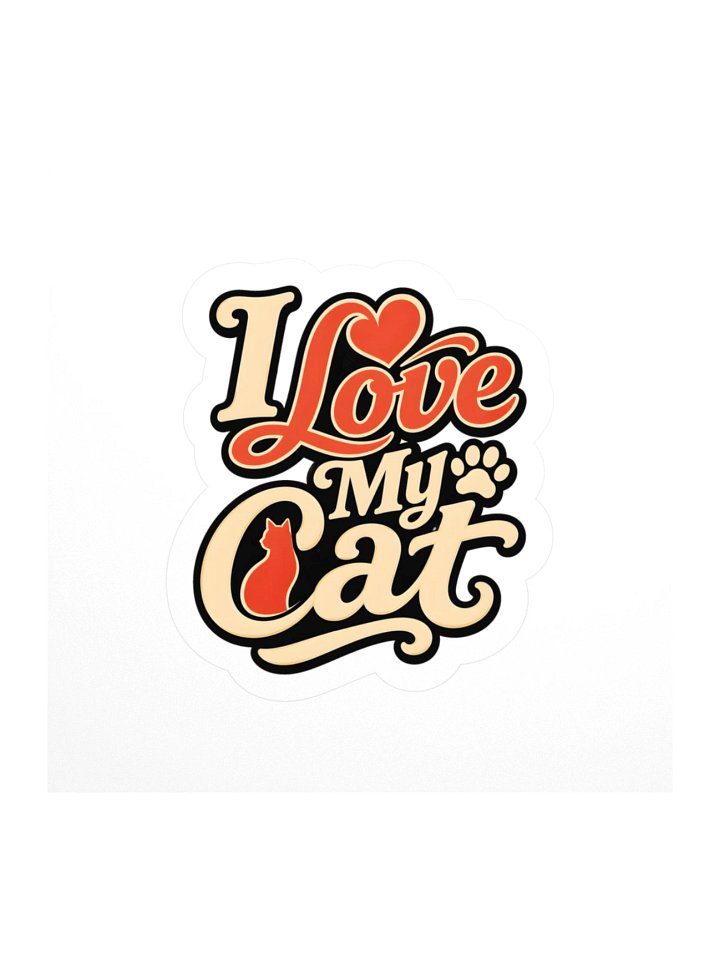 I Love My Cat Sticker product image (1)