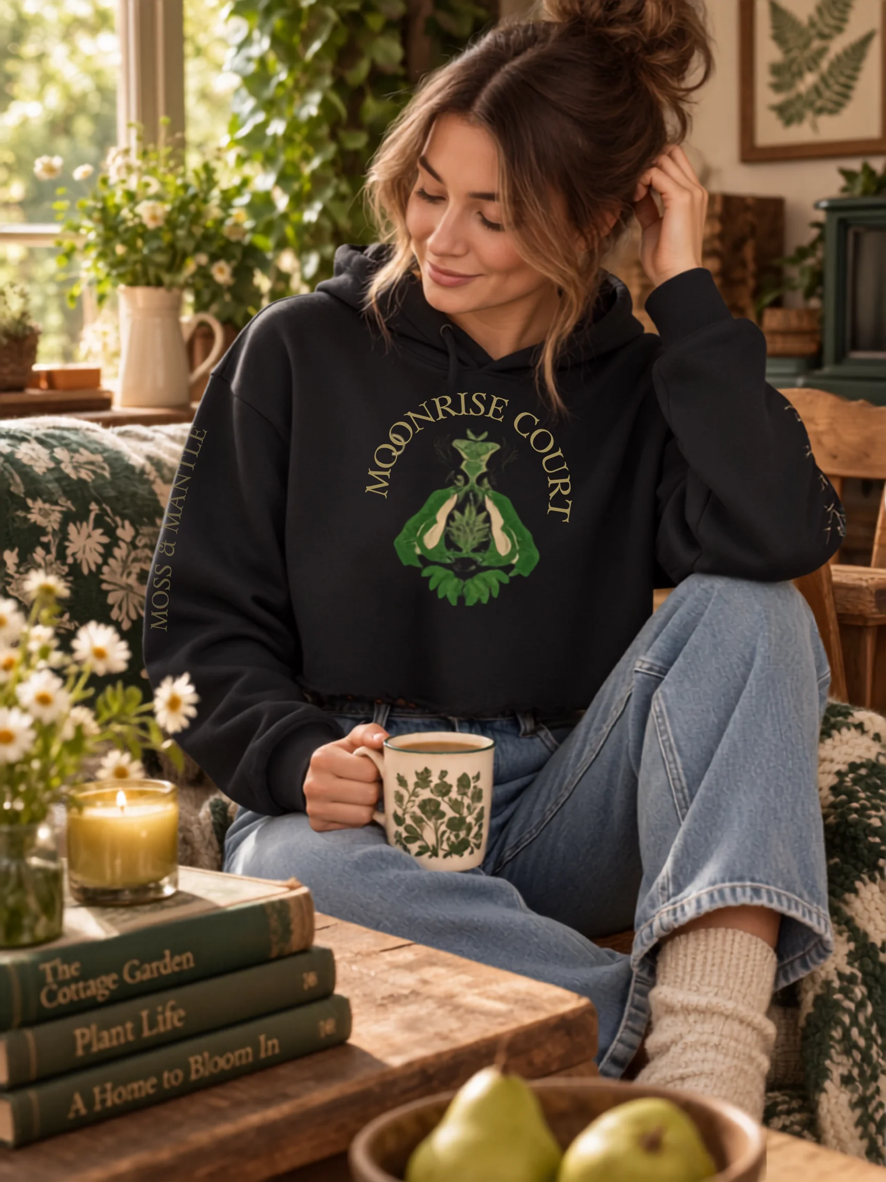 Moonrise Court Bella+Canvas Fleece Crop Hoodie product image (1)