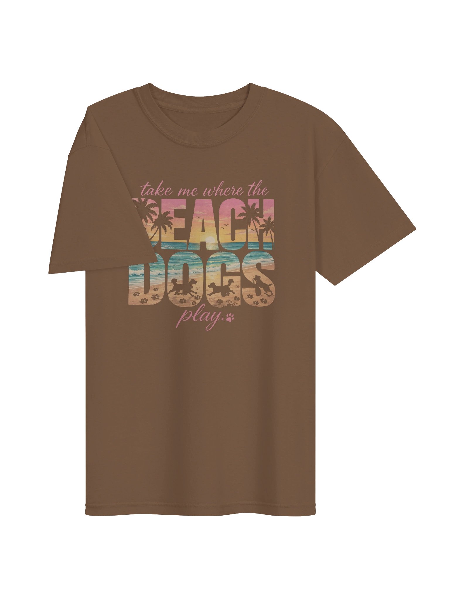Take Me Where The Beach Dogs Play™ Coastal Dog Lover T-Shirt product image (4)