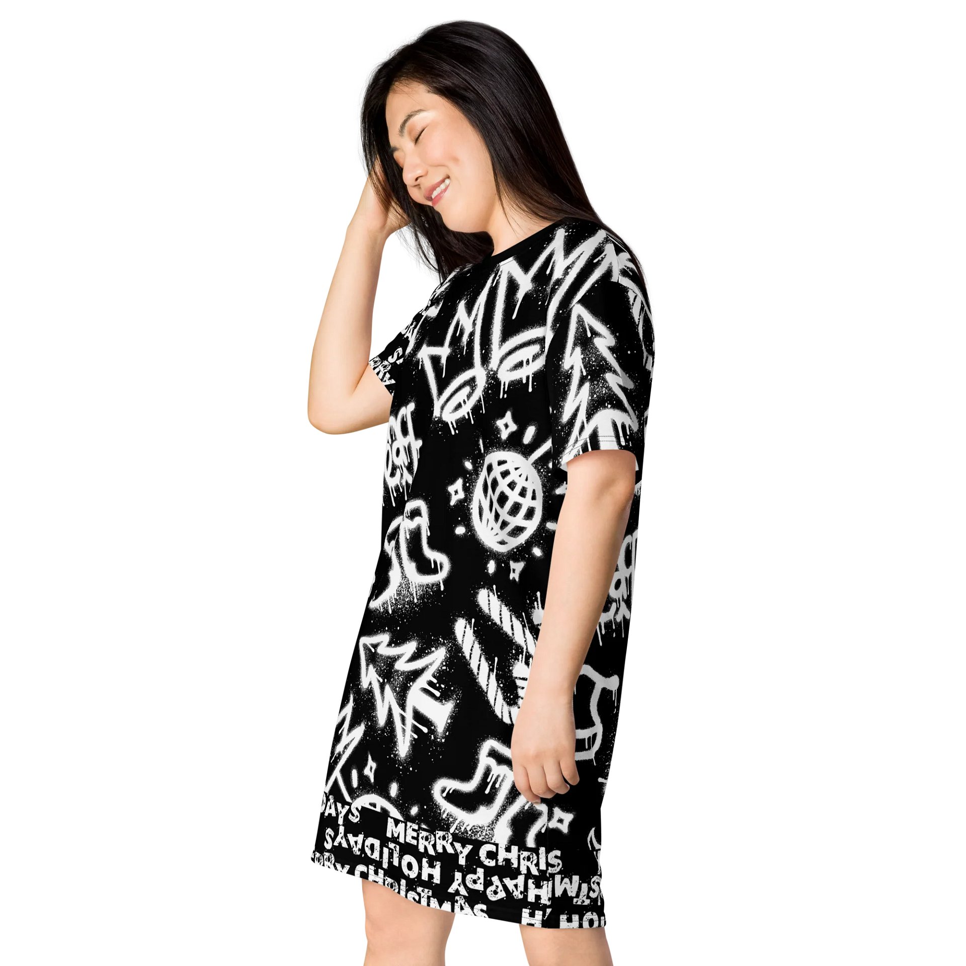 Christmas Graffiti T-shirt Dress product image (3)