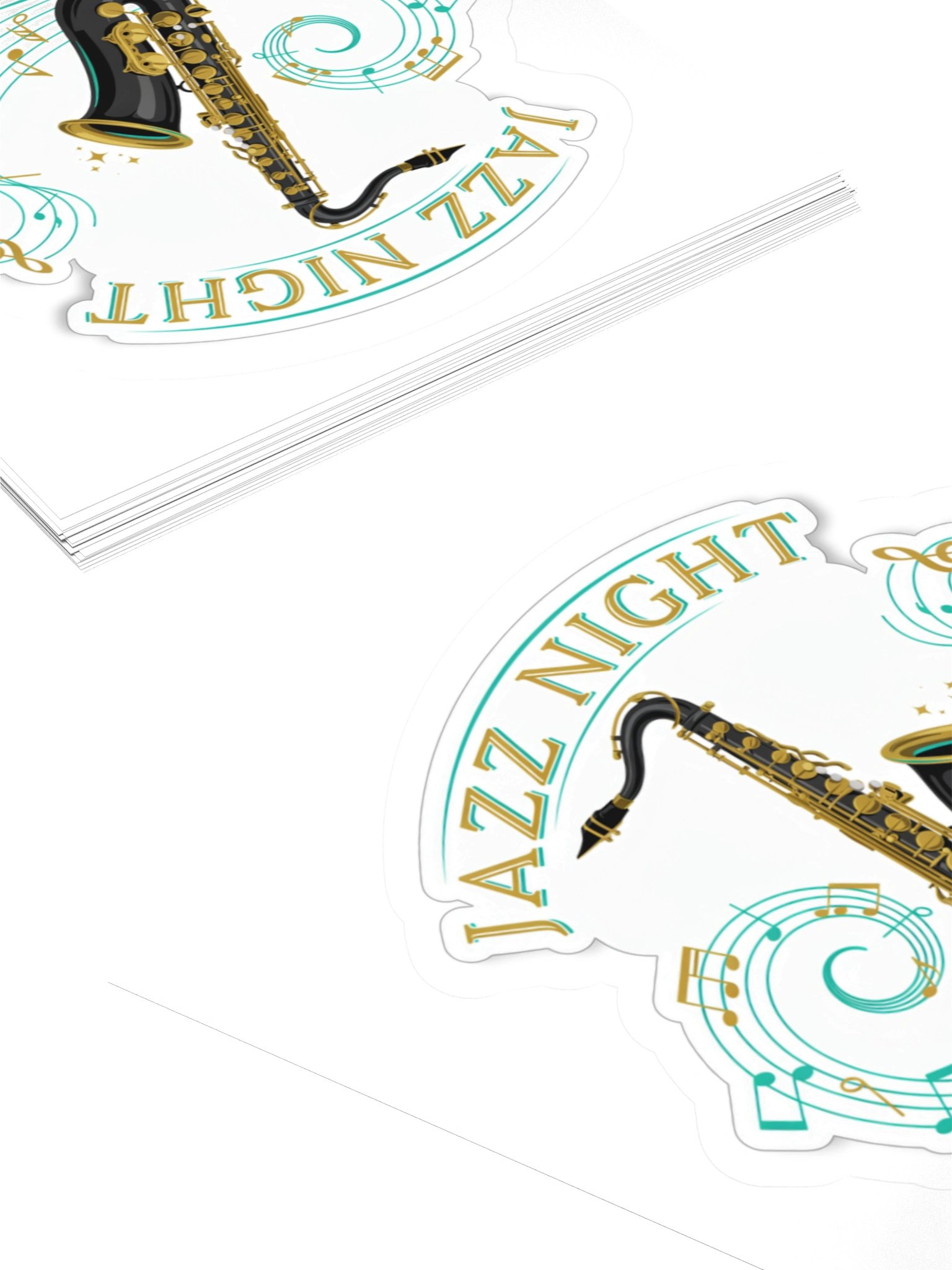 Jazz Night Saxophone Kiss Cut Sticker product image (10)