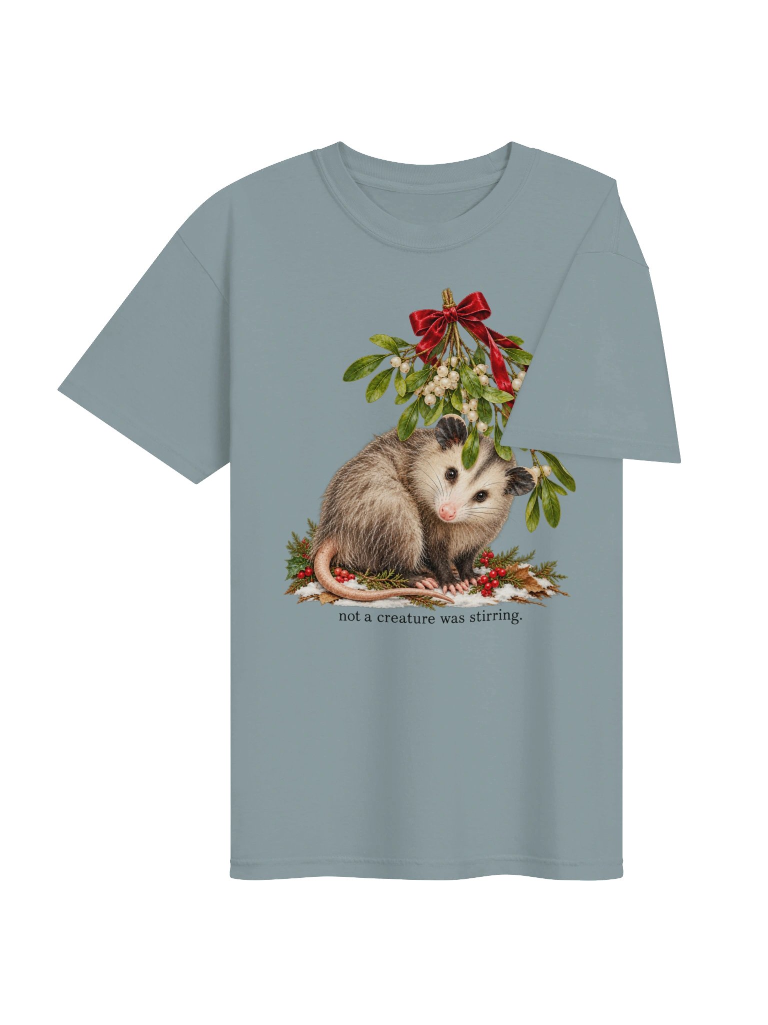 Not a Creature Was Stirring – Christmas Possum T-Shirt product image (7)
