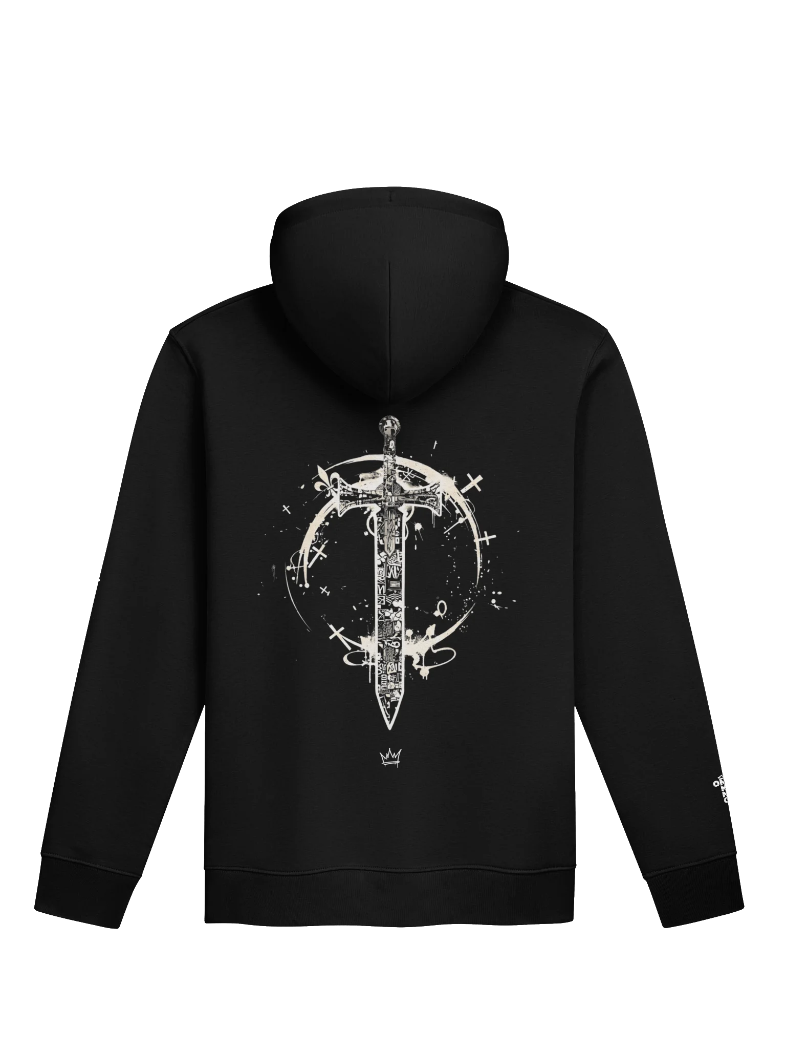 ONE KING Urban Crusader 100% Organic Cotton Premium Street Hoodie with embroidered sleeve logo product image (1)