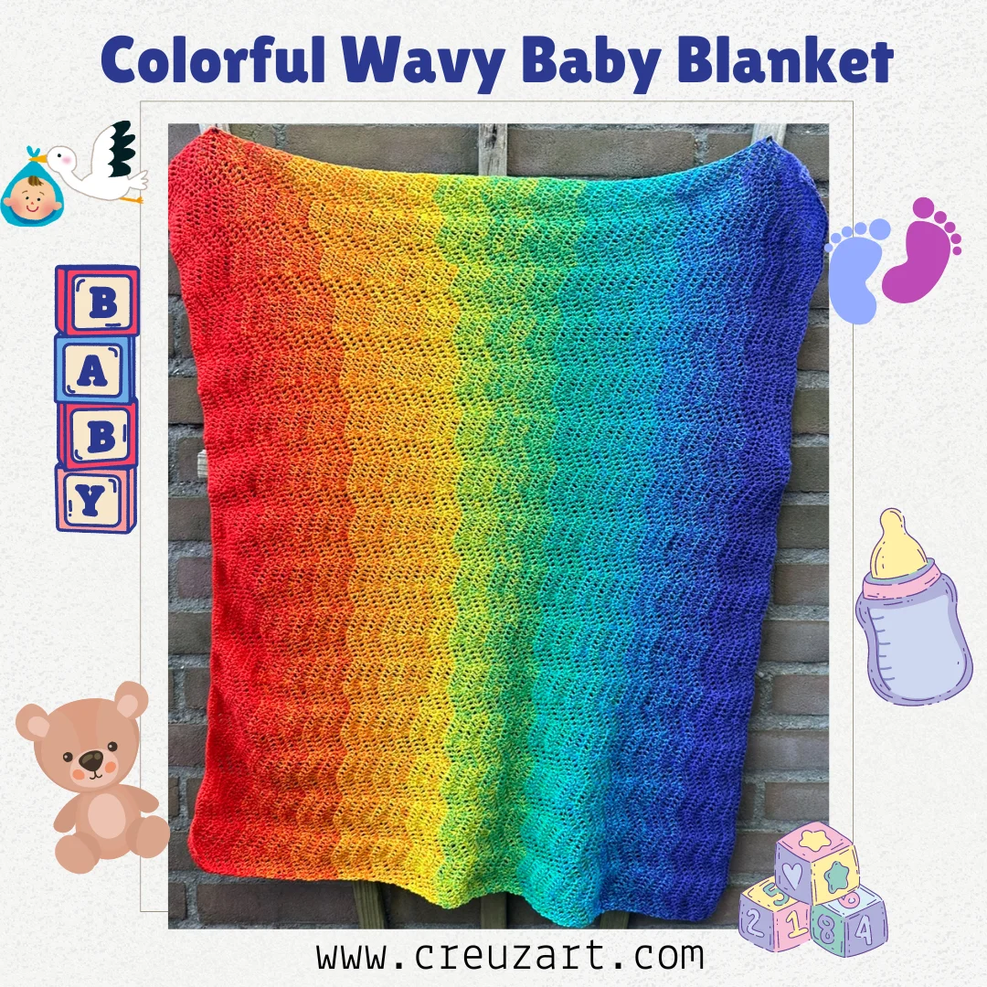 Colorful Wavy Baby Blanket product image (1)
