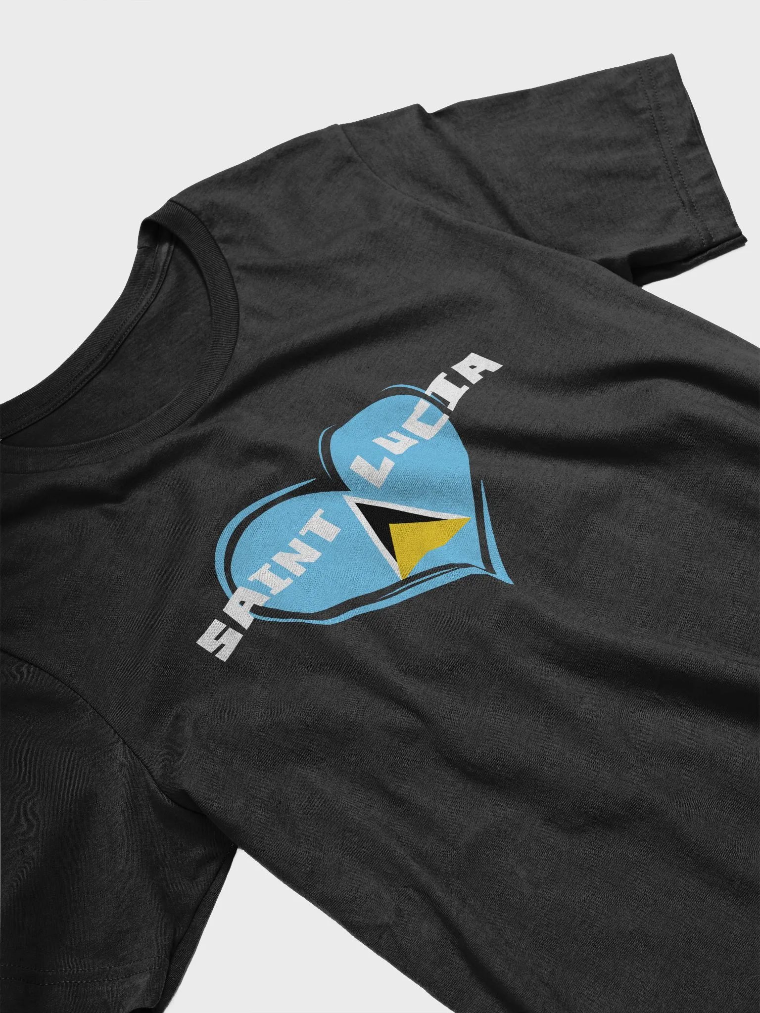 Glitch Heart Saint Lucia T-Shirt product image (25)