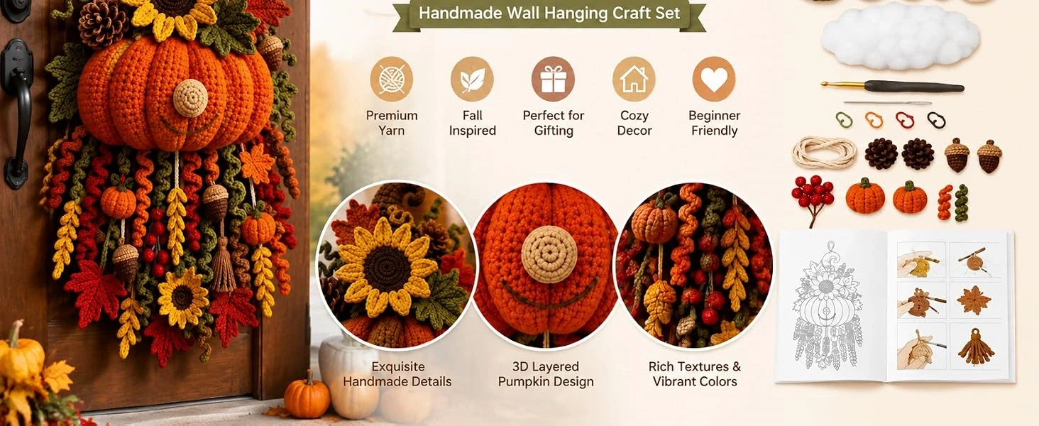 3D DIY Crochet Door Hanger Banner