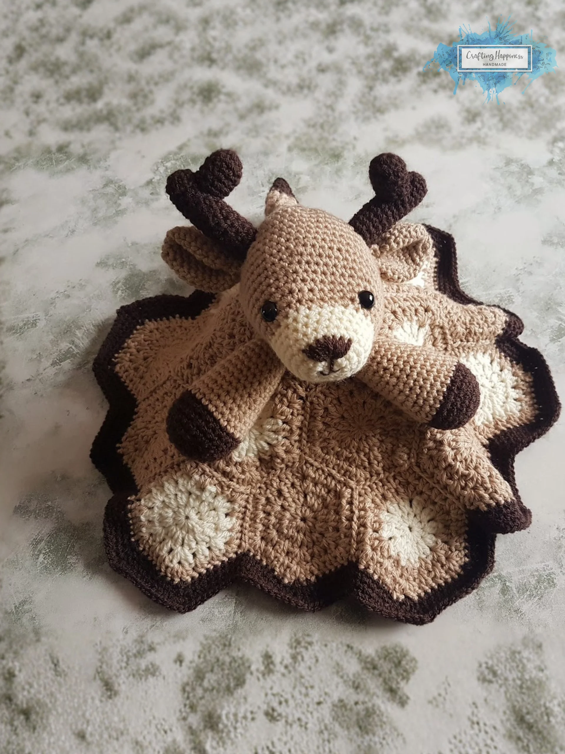 Baby Deer Lovey Crochet Pattern Amigurumi Security Blanket PDF Pattern - Crafting Happiness product image (3)