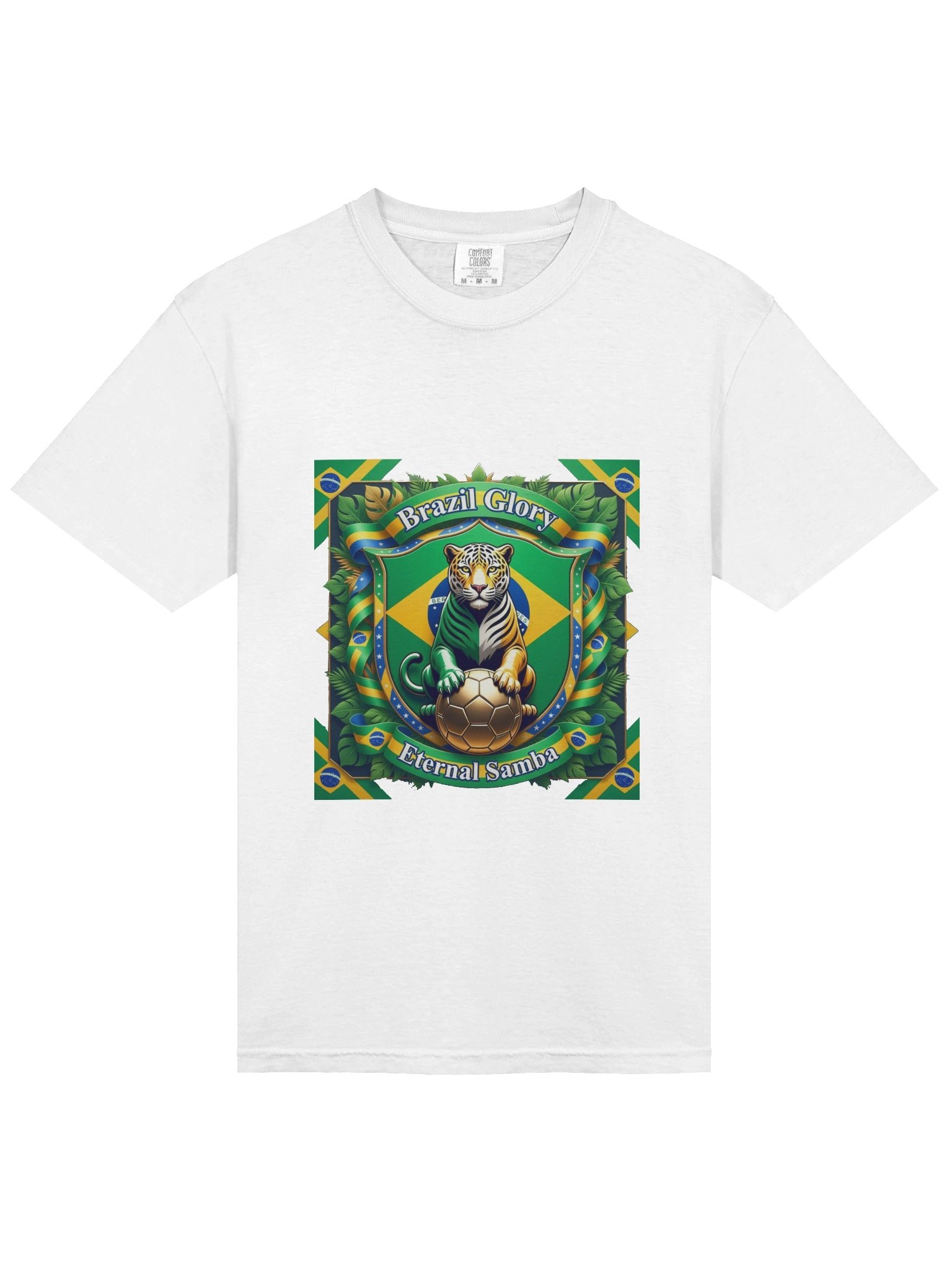 Eternal Jaguar Brazil T-Shirt, Flag Heritage Crest Gift product image (3)