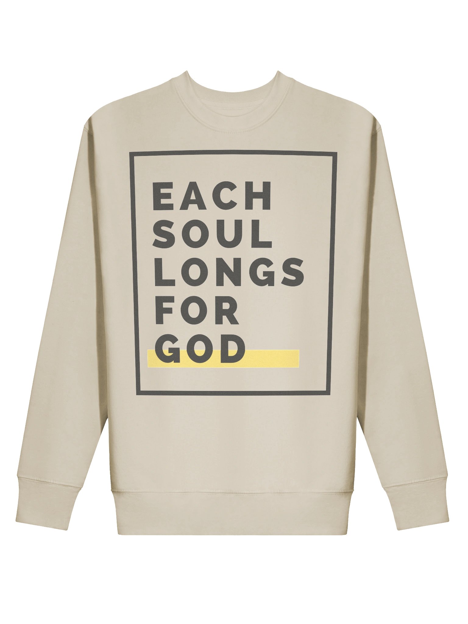 "Each Soul Longs For God" Sweatshirt | Bold Black Print product image (8)