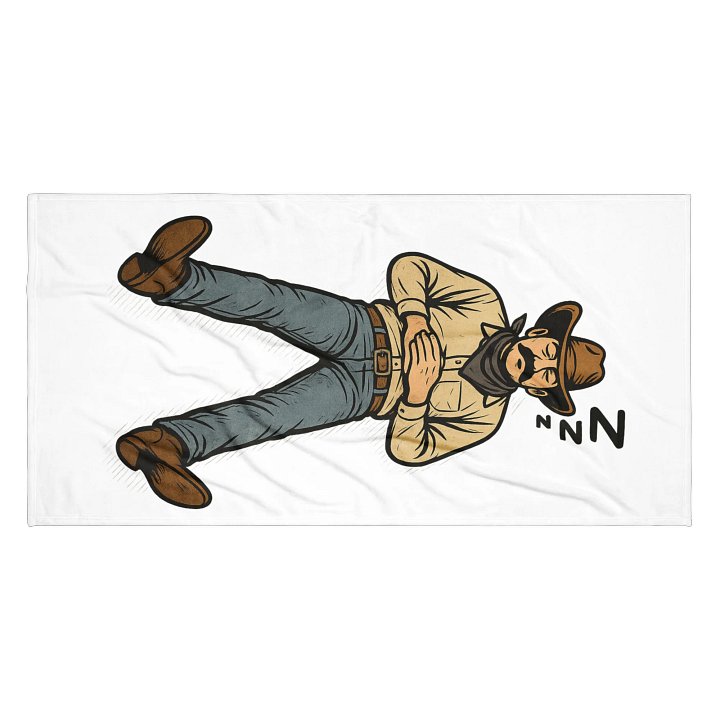 Serviette de plage “Cowboy Endormi” – Édition La Poudre Noire par Alex product image (2)