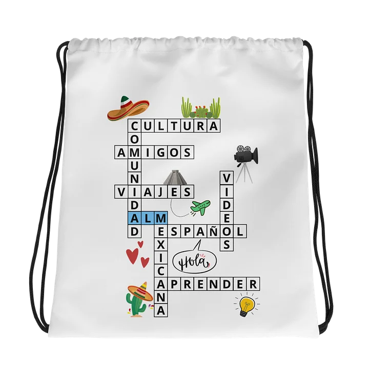 ALM Community Crossword Drawstring Bag product image (1)